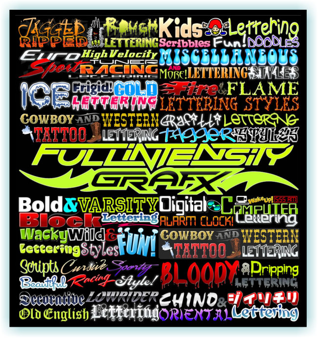 decal lettering styles